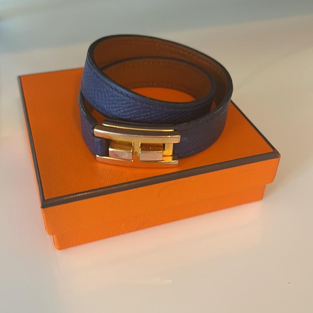 AUTHENTIC HERMES DRAG DOUBLE TOUR BRACELET SIZE T3